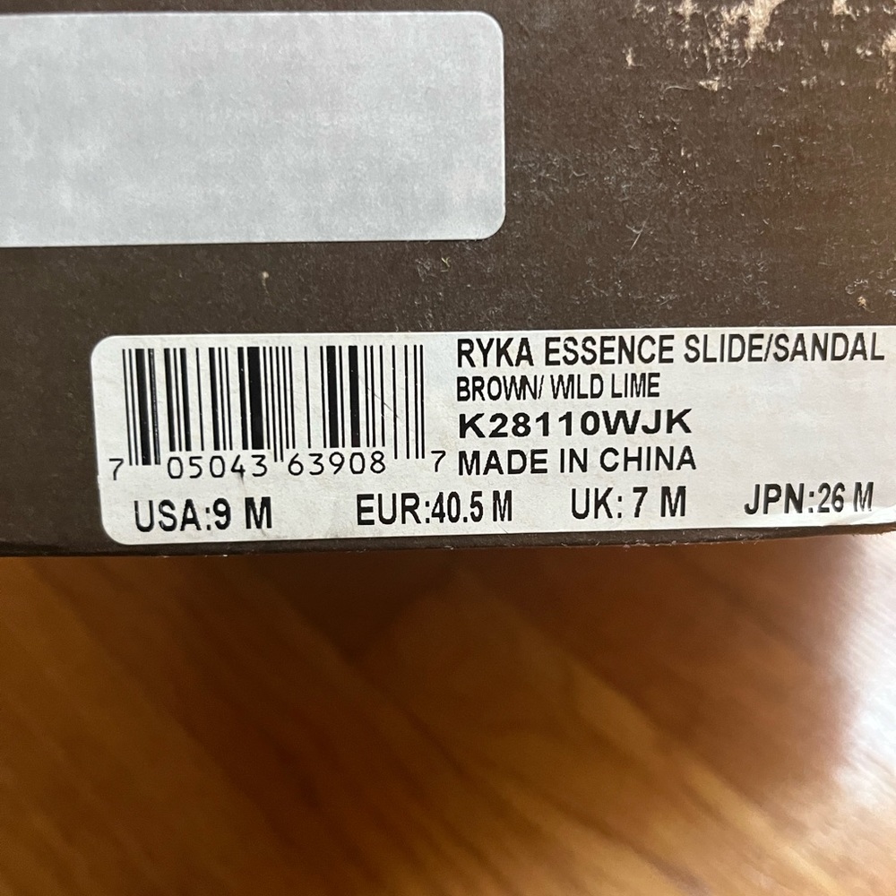 Ryka essence brown slide sandals never worn new with box - Picture 3 of 4